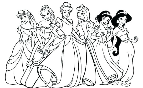 600x371 Cinderalla Coloring Pages Color Sheet Princess Coloring Pages