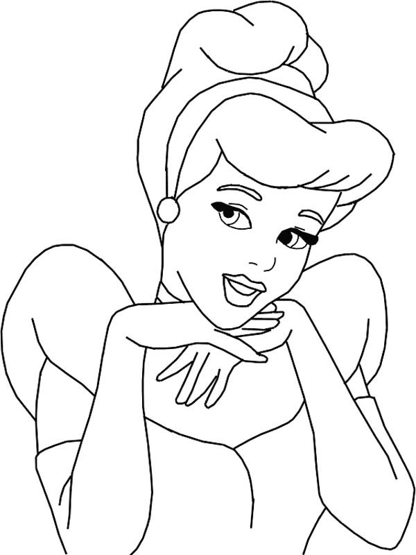 600x800 Cinderella Wondering About Prince Charming In Cinderella Coloring