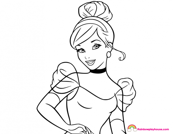 Cinderella Face Coloring Pages at GetColorings.com | Free printable ...