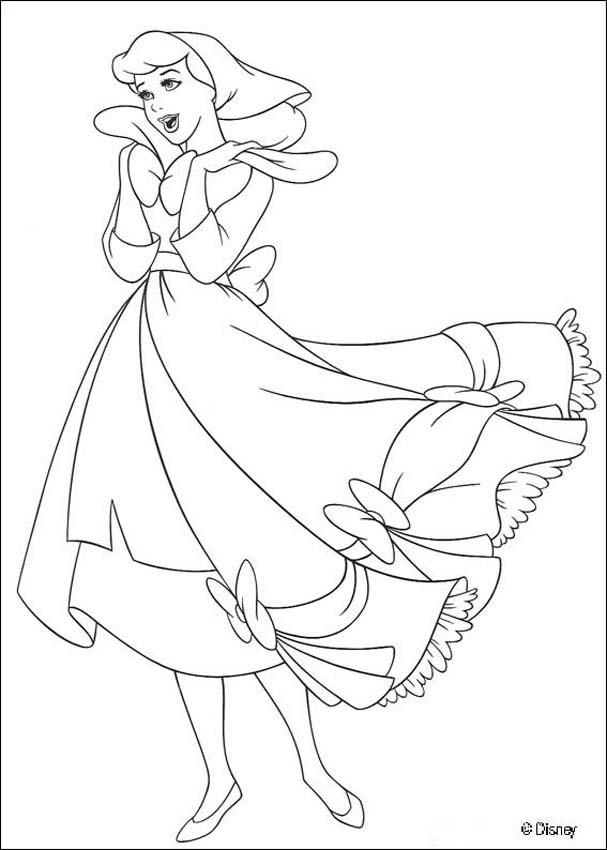 Cinderella Singing Coloring Pages 607x850 Cinderella Singing Coloring Pages