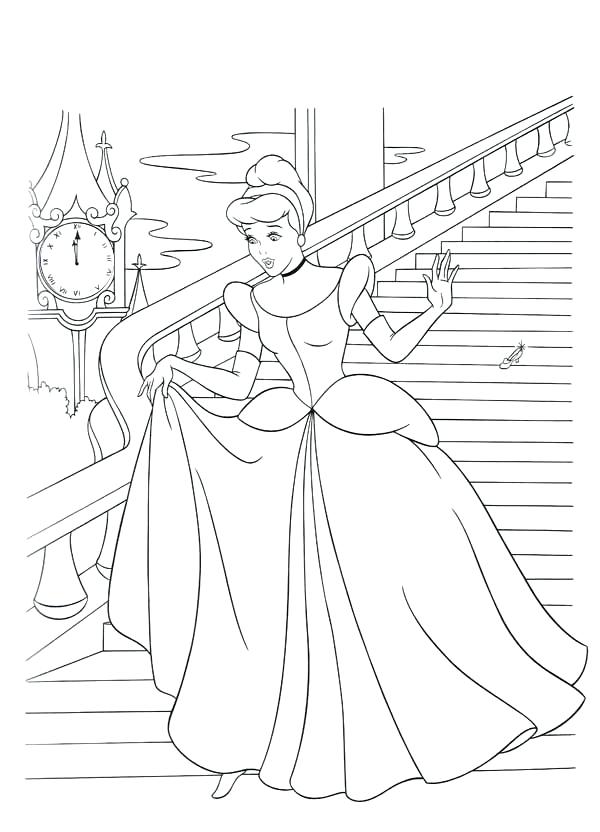 Disney Cinderella Coloring Pages And Fairy Godmother Coloring Page 600x832 Disney Cinderella Coloring Pages And Fairy Godmother Coloring Page