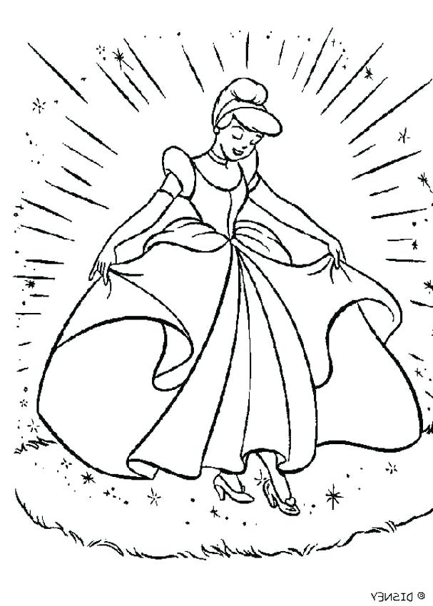 Cinderella Glass Slipper Coloring Page at GetColorings.com | Free ...