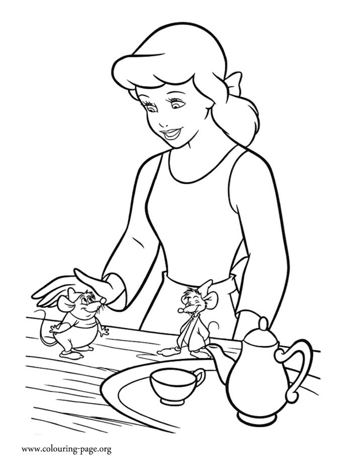 700x922 Cinderella Jaq Mary Coloring Pages Cinderella Mice And Birds Clip