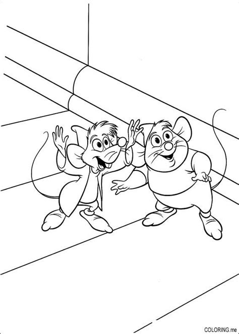 474x663 Cinderella Gus Mouse Coloring Page