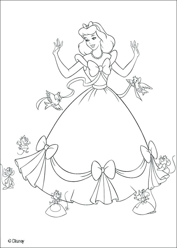 607x850 Cinderella Mice Coloring Pages Coloring Pages Step Mother