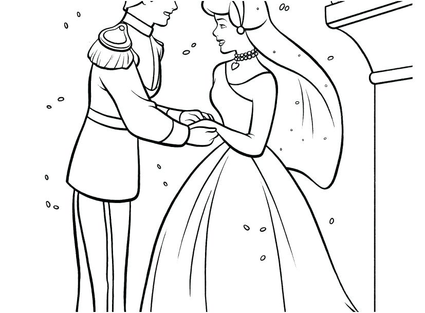 827x609 Cinderella Color Pages