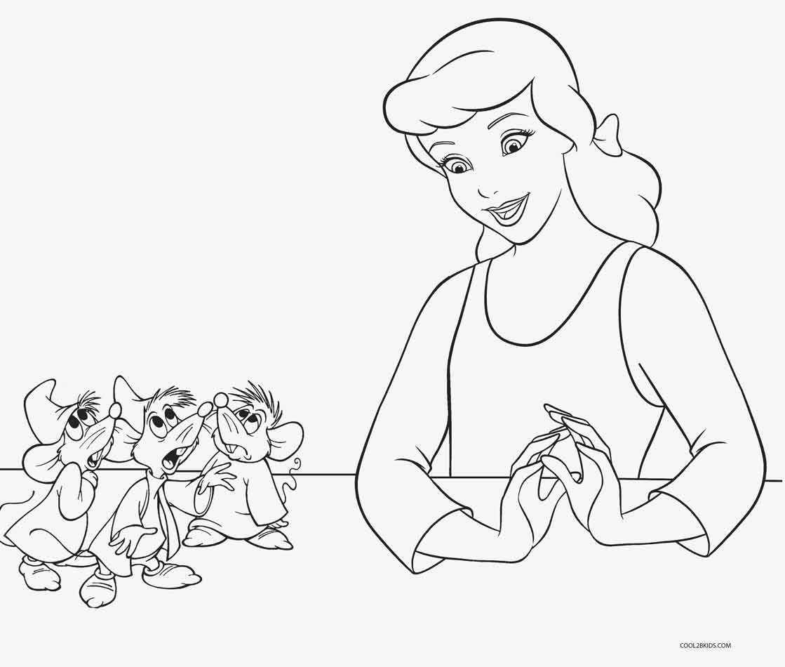 Cinderella Mice Coloring Pages 1119x950 Cinderella Mice Coloring Pages