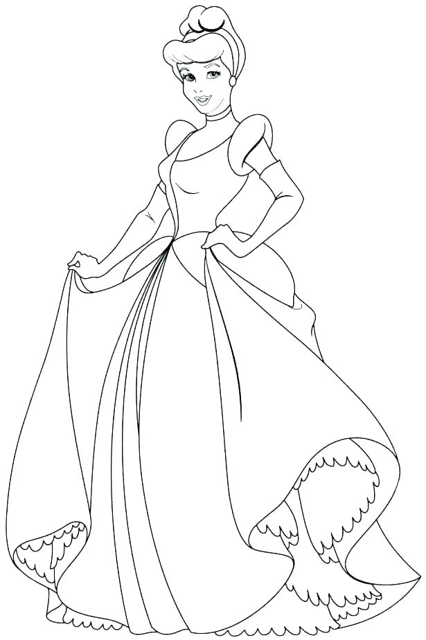 Cinderella Coloring Pages 615x925 Cinderella Coloring Pages