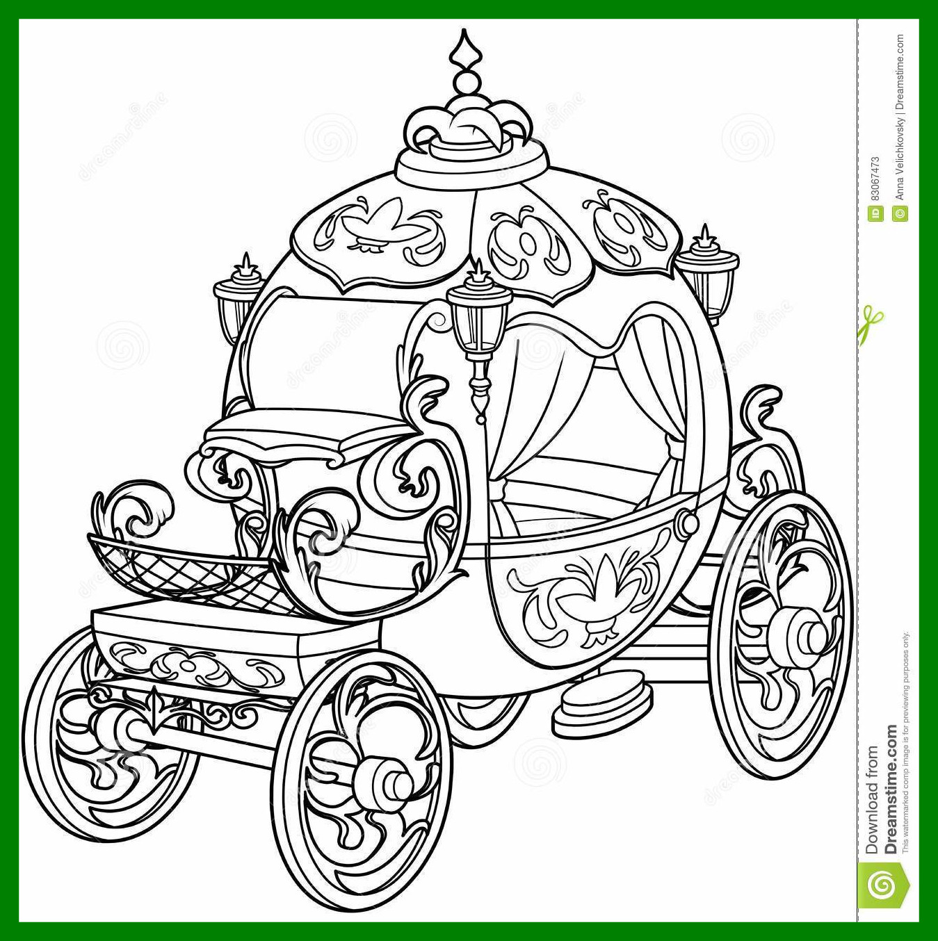 1349x1354 Horse And Carriage Coloring Page