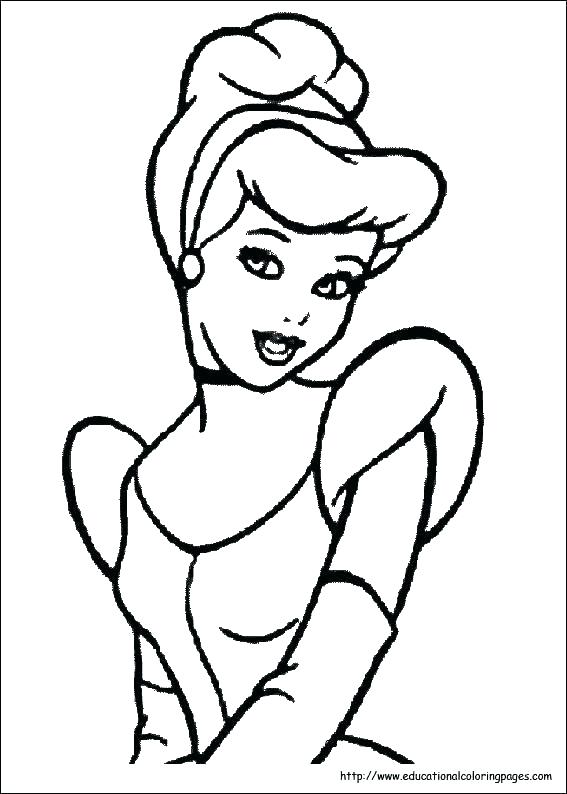 567x794 Coloring Pages Of Cinderella And Mirror Singing Coloring Page