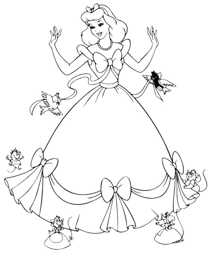 734x875 Printable Cinderella Coloring Pages Coloring Pages Printable
