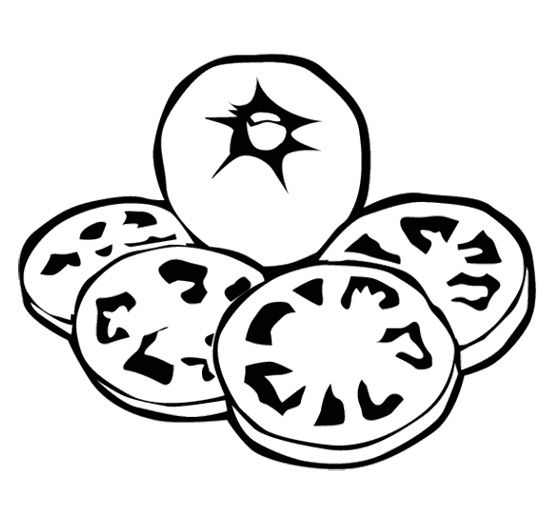 Tomato Slice Coloring Page Cookie 550x523 Tomato Slice Coloring Page Cookie