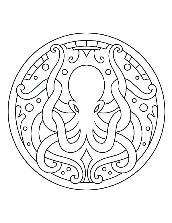 600x777 Circle Coloring Page