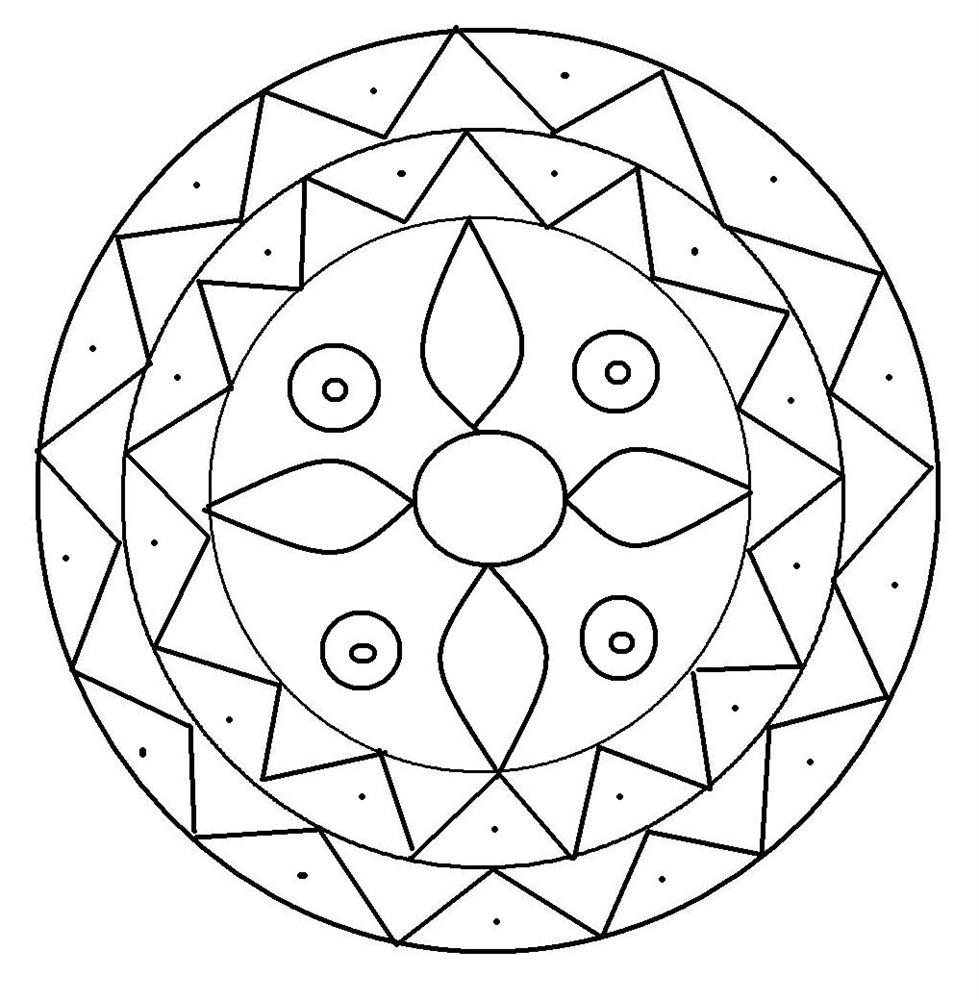 Rangoli Design Coloring Printable Page For Kids 2 979x1000 Rangoli Design Coloring Printable Page For Kids 2