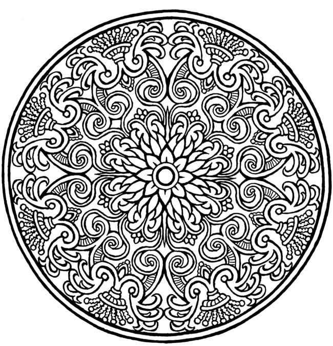 Skillful Design Coloring Pages Free Mandala Mandalas 650x674 Skillful Design Coloring Pages Free Mandala Mandalas