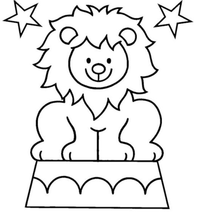 Circus Lion Coloring Pages 694x758 Circus Lion Coloring Pages
