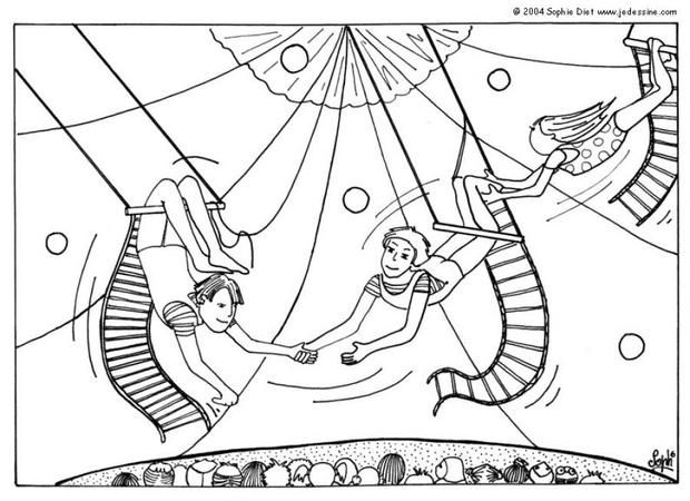Trapeze Artists Coloring Page Clowns Artist 620x450 Trapeze Artists Coloring Page Clowns Artist