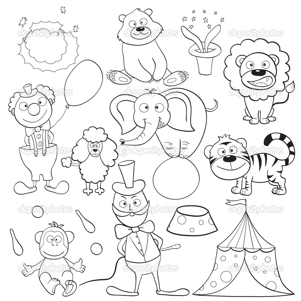 Coloring Pictures Of Circus Animals Preschool To Funny Draw Pages 1024x1024 Coloring Pictures Of Circus Animals Preschool To Funny Draw Pages