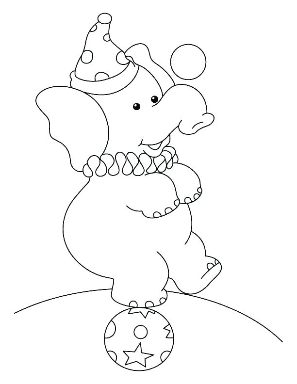 Circus Elephant Coloring Page at GetColorings.com | Free printable ...