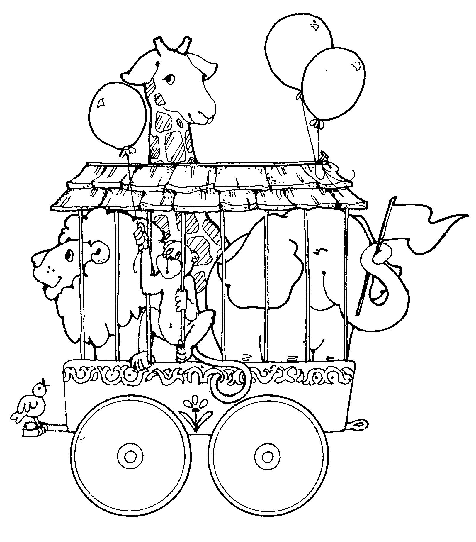 Circus Train With Giraffe Lion And Elephant Coloring Page Train 1624x1848 Circus Train With Giraffe Lion And Elephant Coloring Page Train