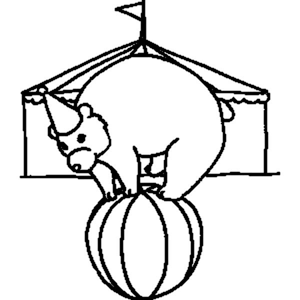600x600 Circus Bear Front Of Circus Tent Coloring Pages Circus Bear