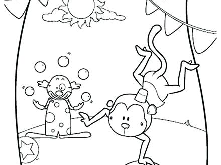 440x330 Circus Coloring Page Circus Coloring Pages Image Circus Monkey