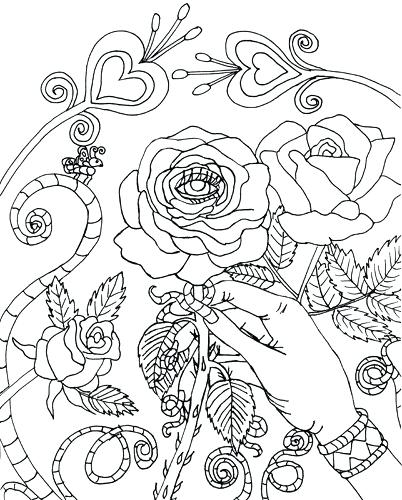 Digital Coloring Pages Digital Coloring Pages Evil Eye Rose Page 402x500 Digital Coloring Pages Digital Coloring Pages Evil Eye Rose Page