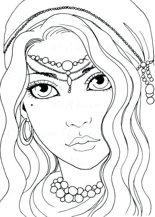 Digital Coloring Pages Gypsy Girl Digital Stamp Colouring Page By 500x700 Digital Coloring Pages Gypsy Girl Digital Stamp Colouring Page By
