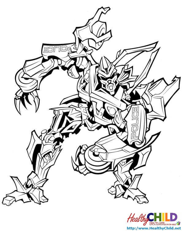 Transformers Barricadebot Coloring Page 600x750 Transformers Barricadebot Coloring Page