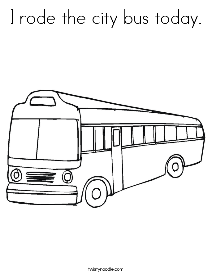 I Rode The City Bus Today Coloring Page 685x886 I Rode The City Bus Today Coloring Page