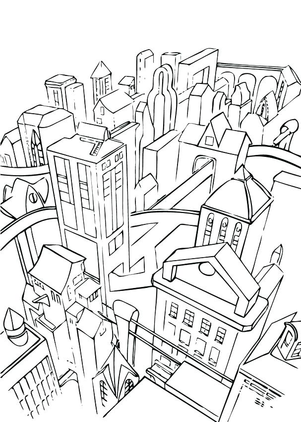 607x850 City Coloring Page City Coloring Pages Graffiti Coloring Pages