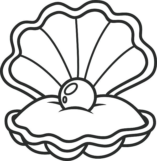 Clam Coloring Page Clams Pearl Drawing 2 Clam Coloring Pages 598x612 Clam Coloring Page Clams Pearl Drawing 2 Clam Coloring Pages