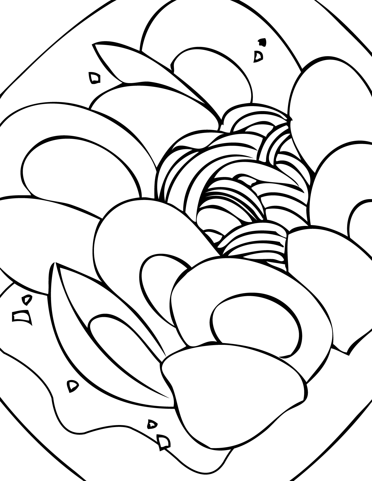 Clams Coloring Page 1275x1650 Clams Coloring Page