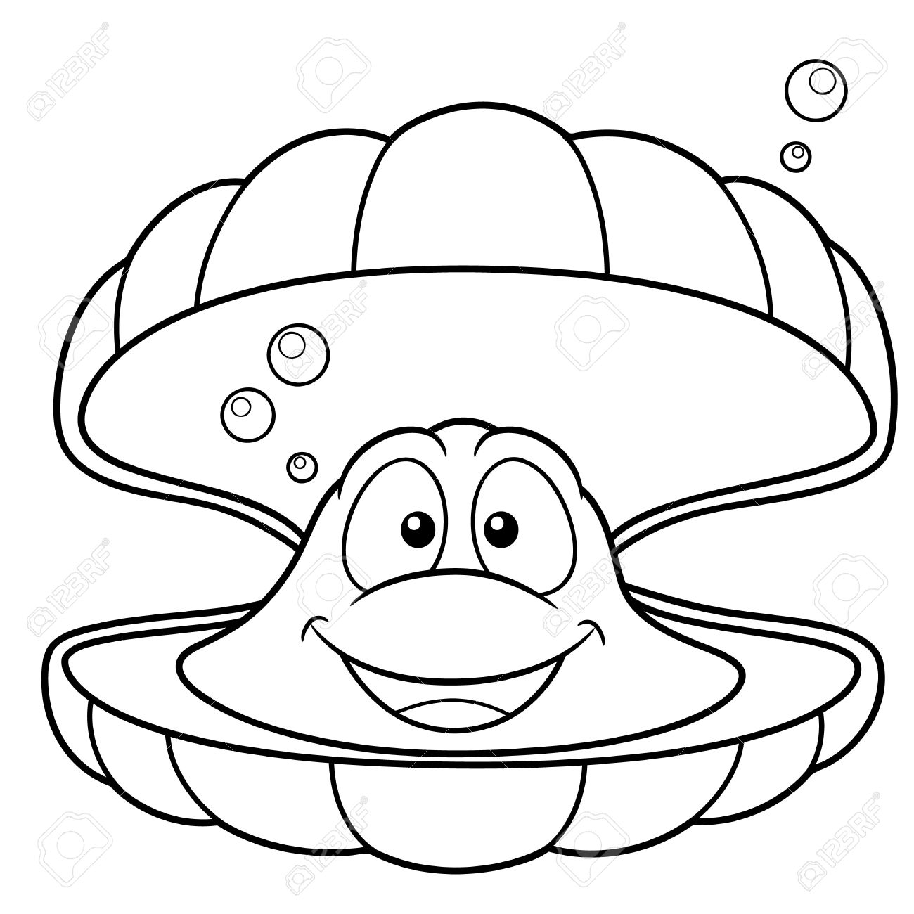 Clam Coloring P On Sea Coloring Pages For Kids 1300x1300 Clam Coloring P On Sea Coloring Pages For Kids