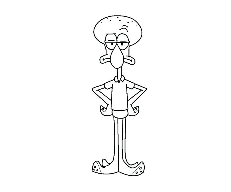 800x667 Squidward Coloring Pages Squidward Playing Clarinet Coloring Pages