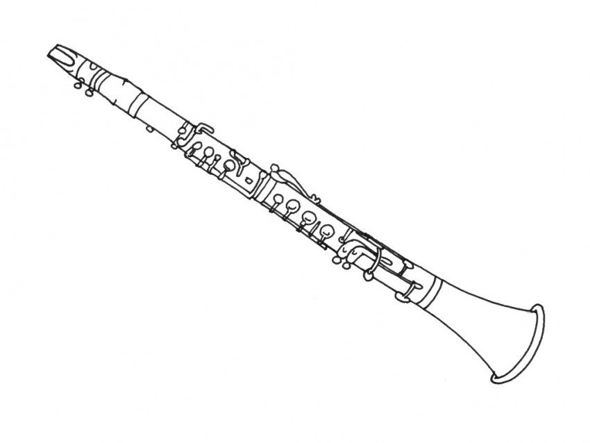 850x638 Clarinet Coloring Pages