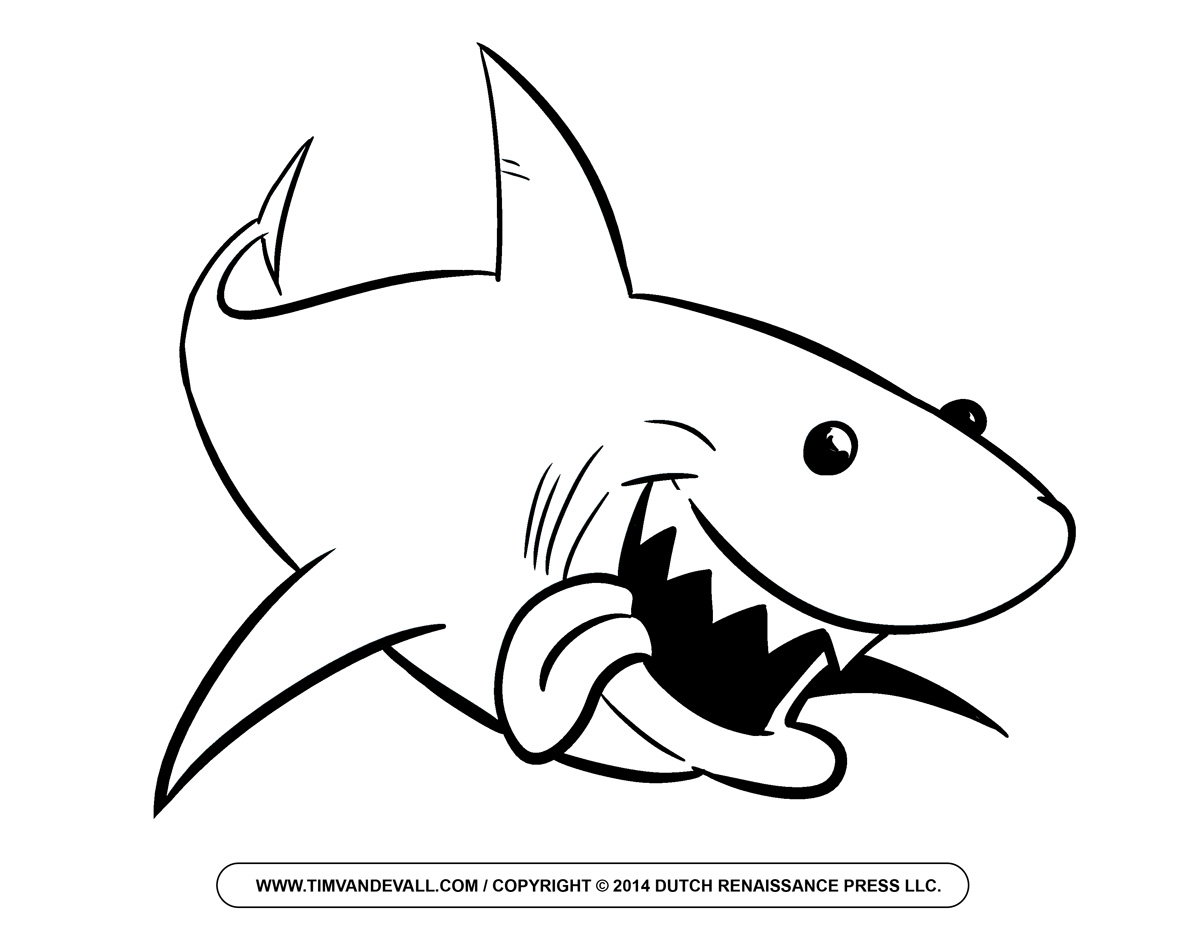 Shark Clipart Black And White 1200x927 Shark Clipart Black And White