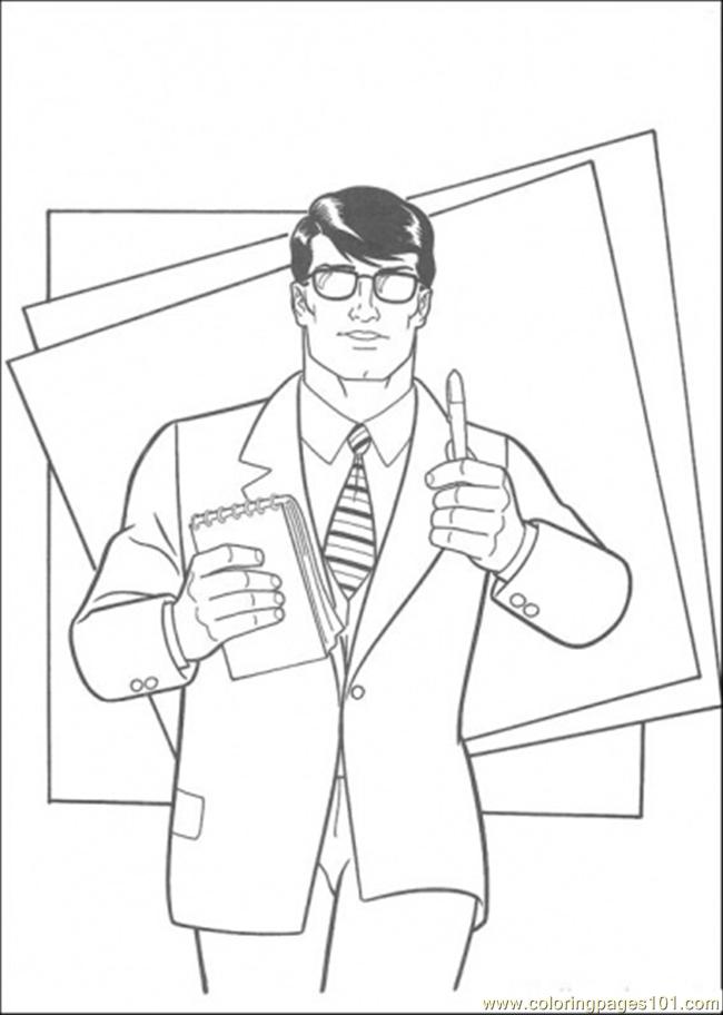 Clark Is A Journalist Coloring Page 650x912 Clark Is A Journalist Coloring Page
