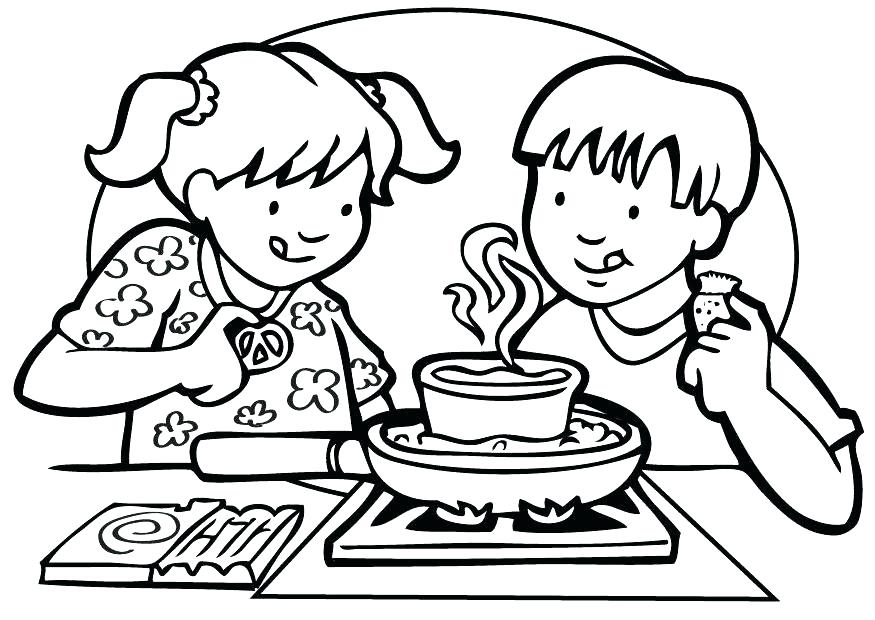 875x620 Cooking Coloring Page Cooking Coloring Page Cooking Class Coloring