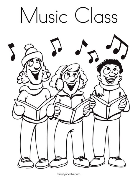 468x605 Music Class Coloring Page