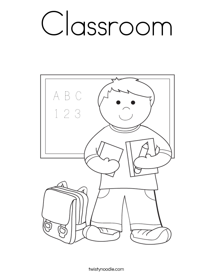 685x886 Classroom Coloring Page