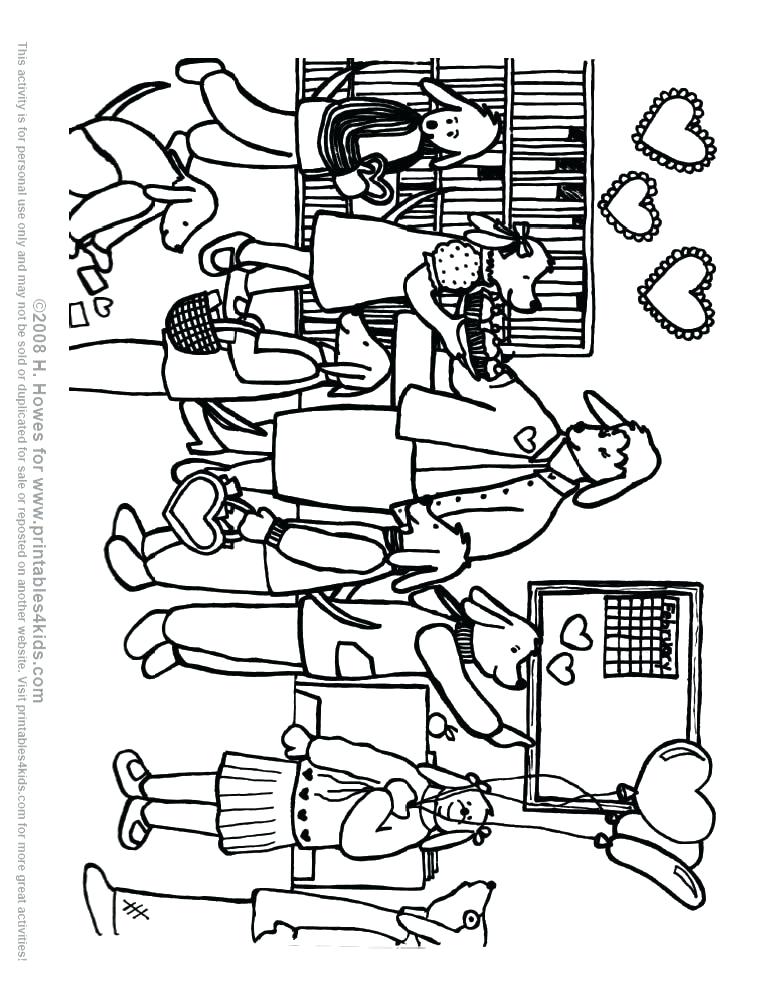 781x989 Valentines Day Classroom Coloring Page Pups For Kids Valentines