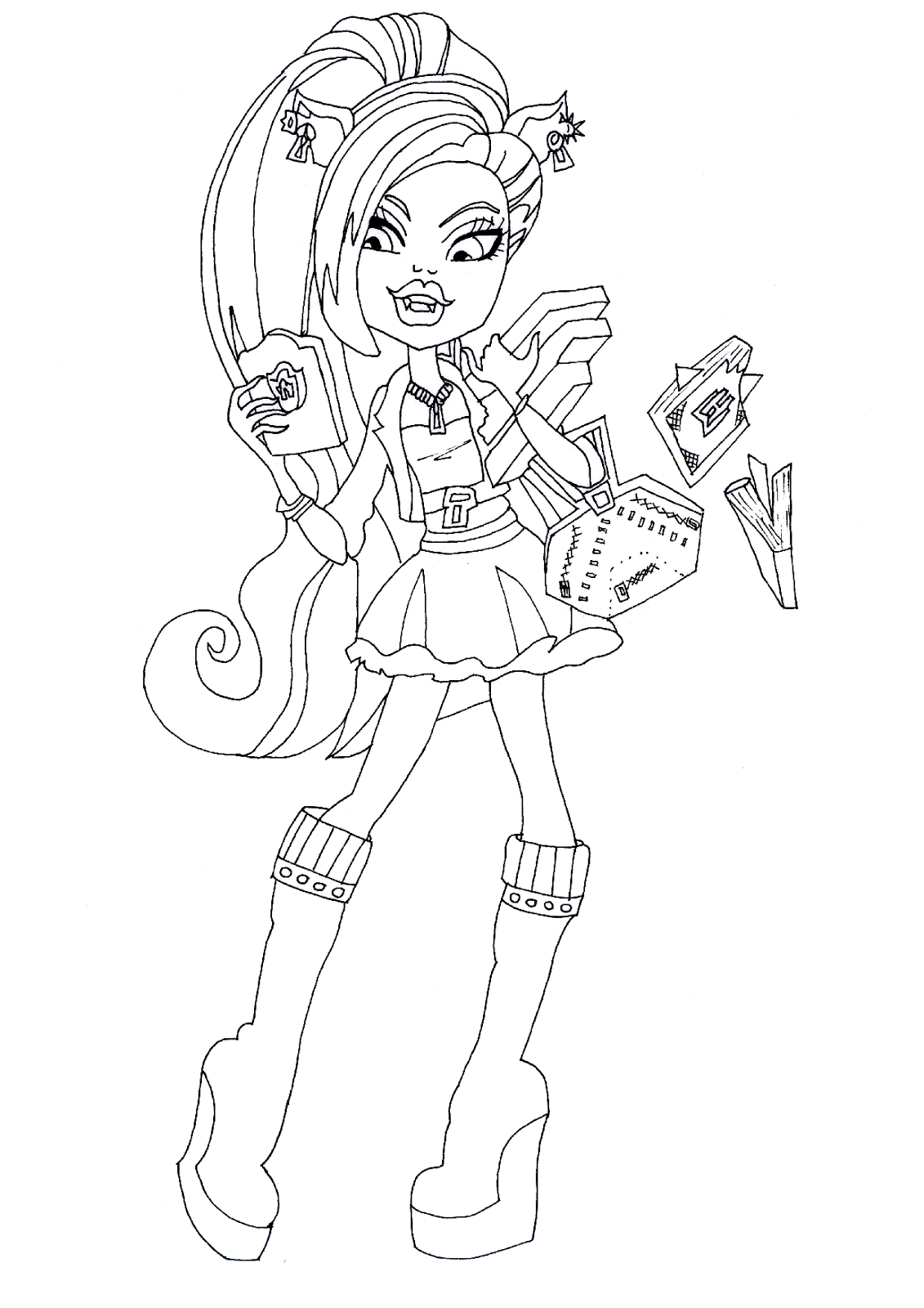 1131x1600 Free Printable Monster High Coloring Pages Clawdeen Wolf