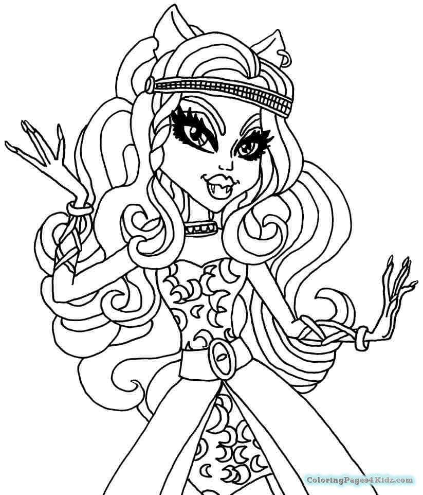 823x962 Monster High Clawdeen Coloring Pages Coloring Pages For Kids