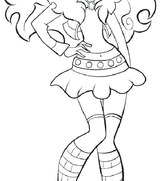 550x600 Monster High Coloring Pages Clawdeen Wolf Scaris Kids Coloring
