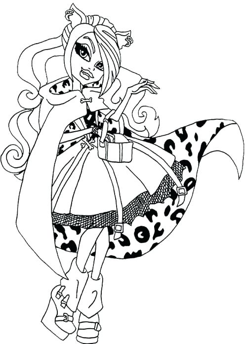 500x695 Clawdeen Wolf Coloring Pages