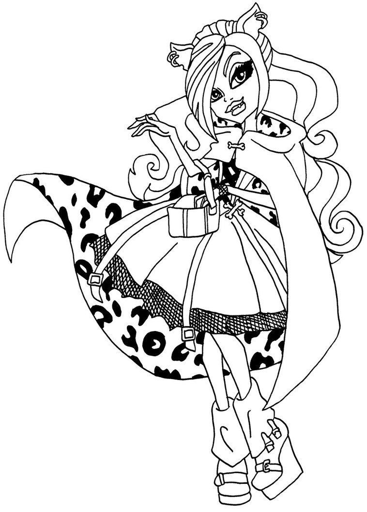 758x1055 Clawdeen Wolf Coloring Pages Coloring Book Area Best Source