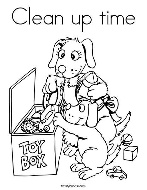 Clean Up Time Coloring Page 468x605 Clean Up Time Coloring Page