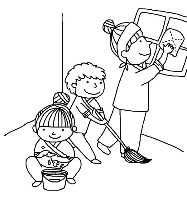 Kindness Is Helping Mother Cleaning House Coloring Pages Toddler 600x669 Kindness Is Helping Mother Cleaning House Coloring Pages Toddler