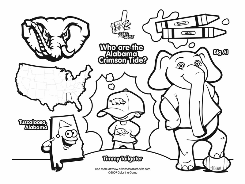 800x600 Clemson Tide Softball Coloring Page